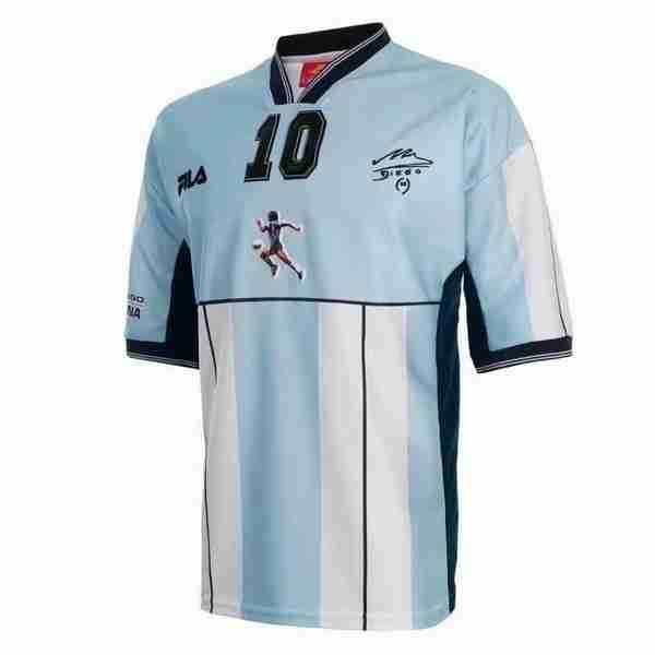 Camiseta Argentina NO.10 Maradona 1ª Retro 2001 Azul Thailande NO.10 Maradona Maillot 1rd Argentine Retro 2001_1